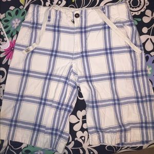 plaid shorts